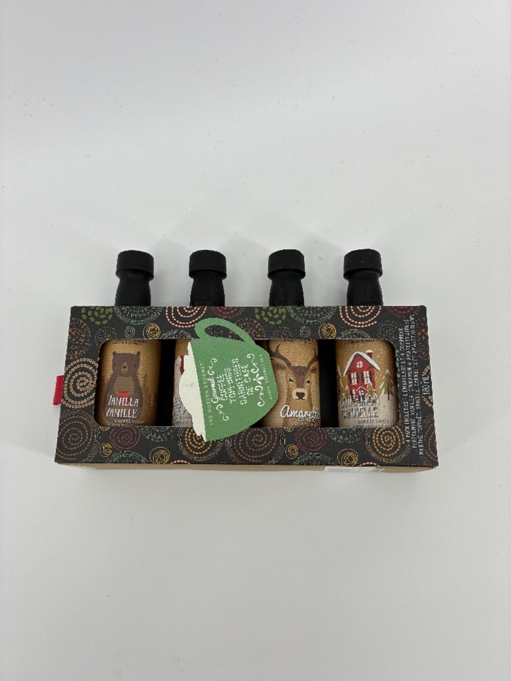 Gourmet Coffee Toppings Syrup - Vanilla, Peppermint, Amaretto, & Cinnamon